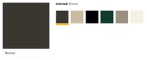 Exterior frame 7 squares, one larger than the others, with different color options for the exterior frame. The colors range from bronze, black, beige colors, and a green.
