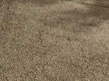 Pebbled concrete A close up of a driveway with a pebble aggregate finish where the concrete looks like it is made of small little pebbles.