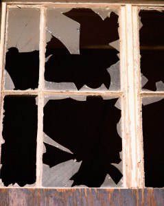 Shattered Window glass